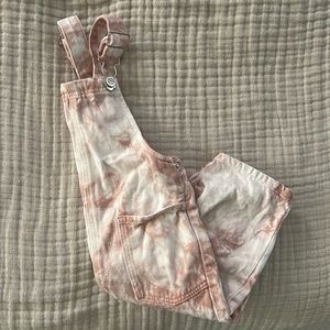 Zara tie dye denim overalls